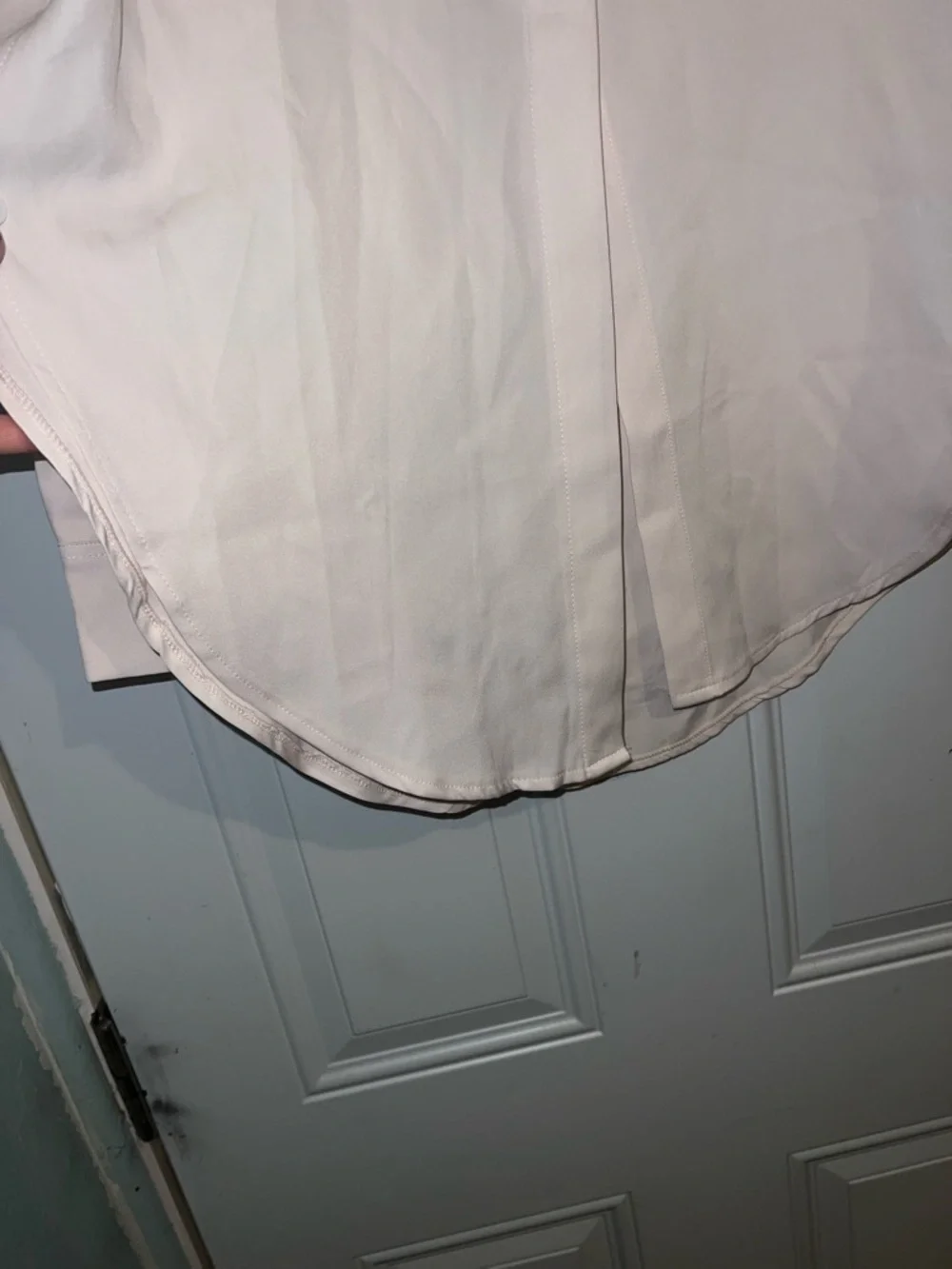 Oversized Cream Button-Down Shirt - Picture 5 of 11